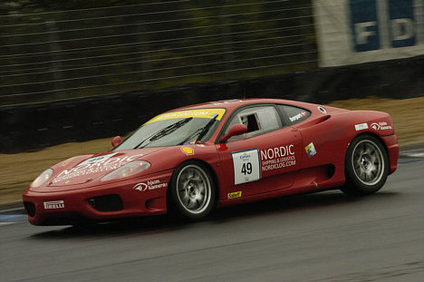 Christian Overgaard vandt til sidst efter at have scoret to andenpladser i sin Ferrari 360.